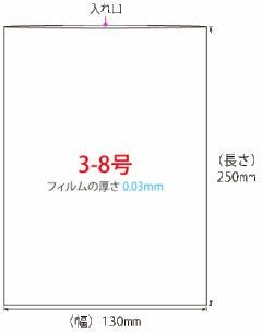 PE（ポリエチレン）規格袋 3-8号1000枚入