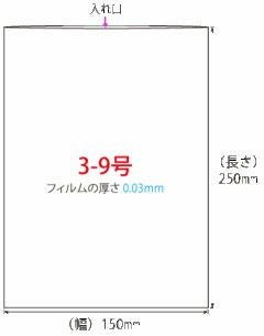 PE（ポリエチレン）規格袋 3-9号1000枚入