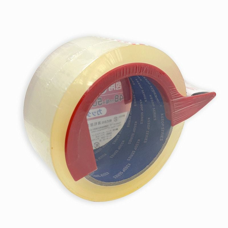 梱包用 OPPテープ 透明 中厚 カッター付48mm幅×50m巻（65μ）50個（1