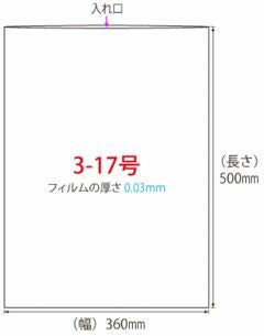 PE（ポリエチレン）規格袋 3-17号1000枚入