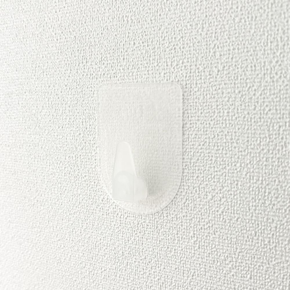 【クリックポスト対応】くりぴたフック壁紙用 コンパクトフック (L) （耐荷重2kg) （透明）大容量パック【10セット入】