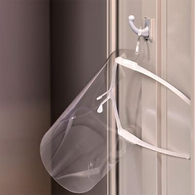 フック付フェイスシールド　フレーム色　クリア　５個入り