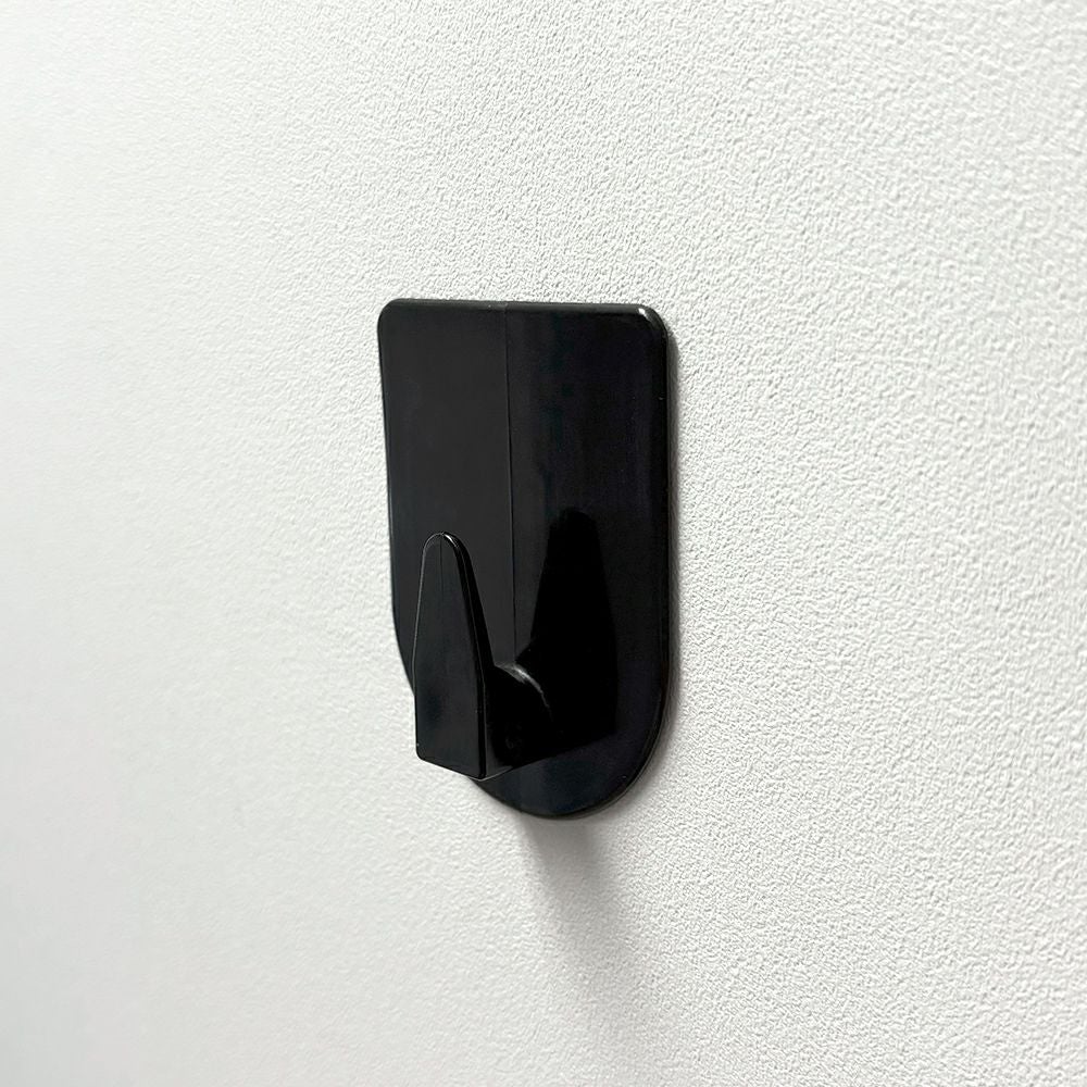 【クリックポスト対応】くりぴたフック壁紙用 コンパクトフック (L) （耐荷重2kg) （黒）大容量パック【5セット入】