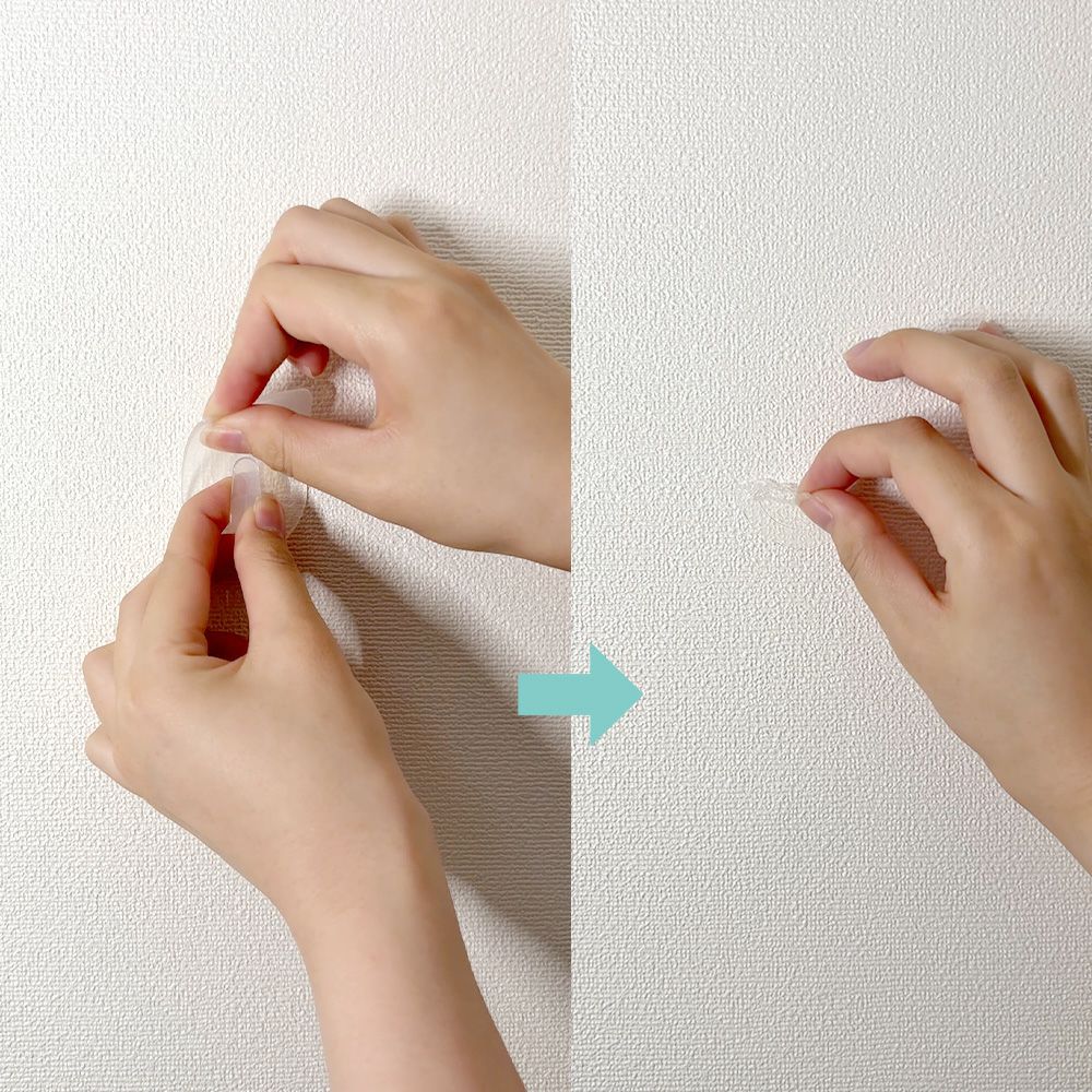 【クリックポスト対応】壁紙用フック 黒 耐荷重2kg 1個入